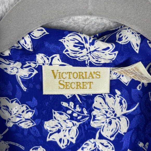 VTG 90s Victoria Secret Gold Label Floral Satin Blouse Womens S Cottagecore - Picture 4 of 9